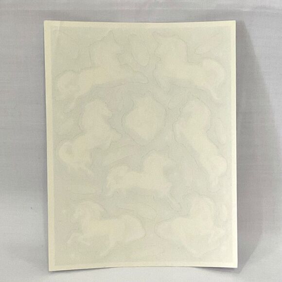 Vintage Stickers Hallmark Sticker Sheet 80s Unicorns & Rainbows 1984 - Picture 3 of 3